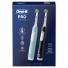 ORAL-B Pack Brosse à Dents Électrique Duplo PRO 1 noir + bleu