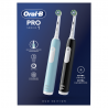 ORAL-B Pack Brosse à Dents Électrique Duplo PRO 1 noir + bleu