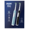 ORAL-B Cepillo Eléctrico Pack Duplo PRO 1 negro + azul