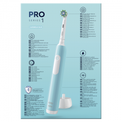 ORAL-B Pack Brosse à Dents Électrique Duplo PRO 1 noir + bleu