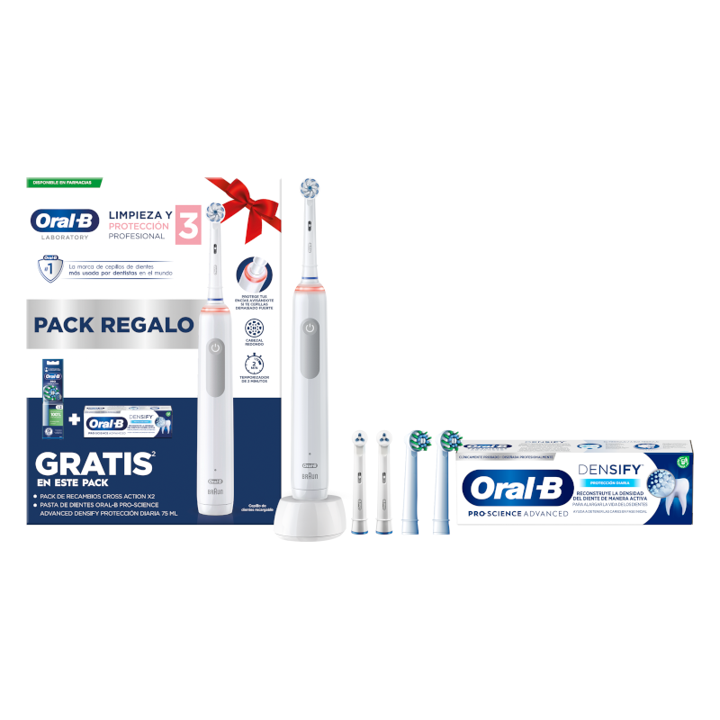 Pack de dos cepillos eléctricos Oral-B PRO 3 en oferta por menos