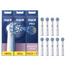ORAL-B Recambio Sensitive Clean, Pack 9 uds