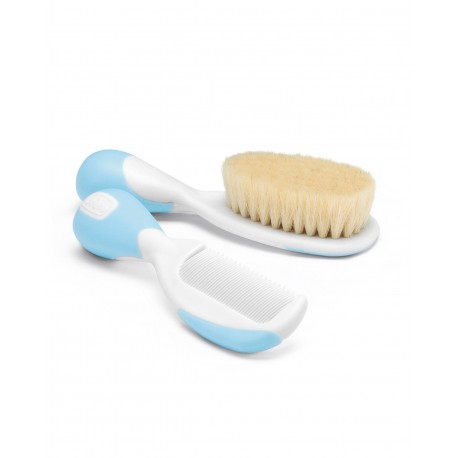 CHICCO Blue Natural Hair Brush and Comb