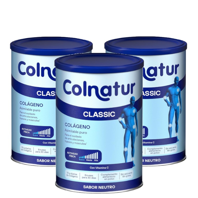 COLNATUR Colágeno Solúvel Neutro Clássico TRIPLO 3x306g COLNATUR Colágeno Solúvel Neutro Clássico TRIPLO 3x306g