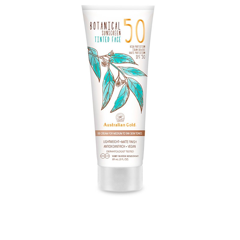Australian Gold Botanical Spf50 getönte Gesichtscreme, mittelbraun