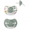 SUAVINEX Chupeta SX Pro Tetina Fisiológica de Silicone 18+ Meses 2 Unidades (Walk Verde)