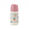 SUAVINEX Babyflasche 270 ml SX Pro Physiologischer Sauger Mittlerer Durchfluss (M) - Pink Birds