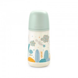 SUAVINEX Babyflasche 270 ml SX Pro Physiologischer Sauger Mittlerer Durchfluss (M) - Blue Forest