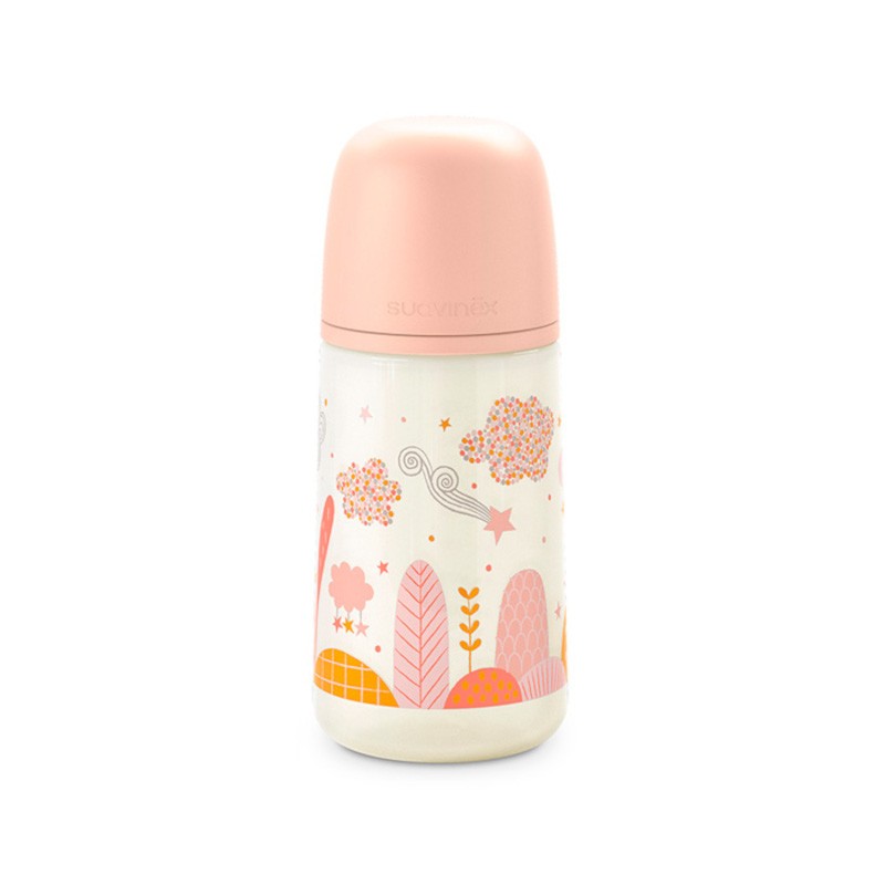 SUAVINEX Baby Bottle 270ml SX Pro Physiological Teat Medium Flow (M) - Pink Forest