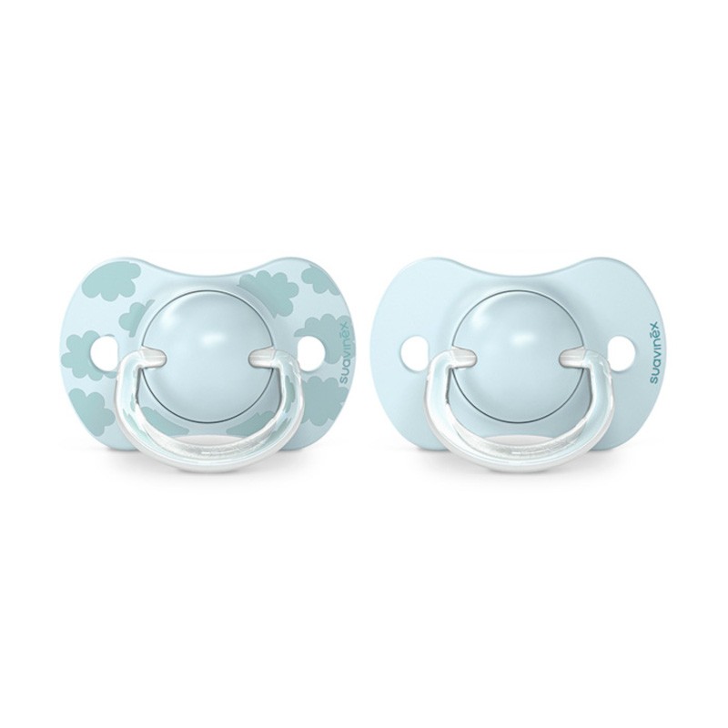 SUAVINEX SX Pro Chupeta Tetina Fisiológica de Silicone 0-6 Meses 2 Unidades (Nuvens Azuis) SUAVINEX SX Pro Chupeta Tetina Fisiológica de Silicone 0-6 Meses 2 Unidades (Nuvens Azuis)
