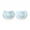 SUAVINEX SX Pro Chupeta Tetina Fisiológica de Silicone 0-6 Meses 2 Unidades (Nuvens Azuis)