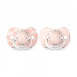 SUAVINEX Pacifier SX Pro Physiological Silicone Teat 0-6 Months 2 Units (Pink Clouds)