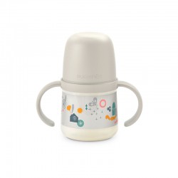 SUAVINEX First Biberon 150 ml avec poignées et bec anti-déversement +4M (Forêt Blanche)