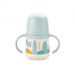 SUAVINEX First Biberon 150 ml avec poignées et bec anti-déversement +4M (Forêt Bleue)
