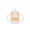 SUAVINEX First 150ml Baby Bottle with Handles and Anti-Spill Spout +4M (Orange)
