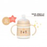 SUAVINEX First 150ml Baby Bottle with Handles and Anti-Spill Spout +4M (Orange)