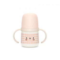 SUAVINEX Night & Day Babyflasche 150 ml, auslaufsicher, +4M (Rosa)
