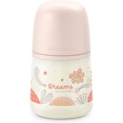 SUAVINEX Baby Bottle 150ml Physiological Teat SX Pro Slow Flow (S) - Dreams Pink