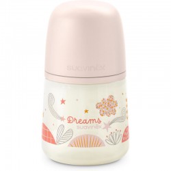 SUAVINEX Babyflasche 150ml Physiologischer Sauger SX Pro Slow Flow (S) - Dreams Pink