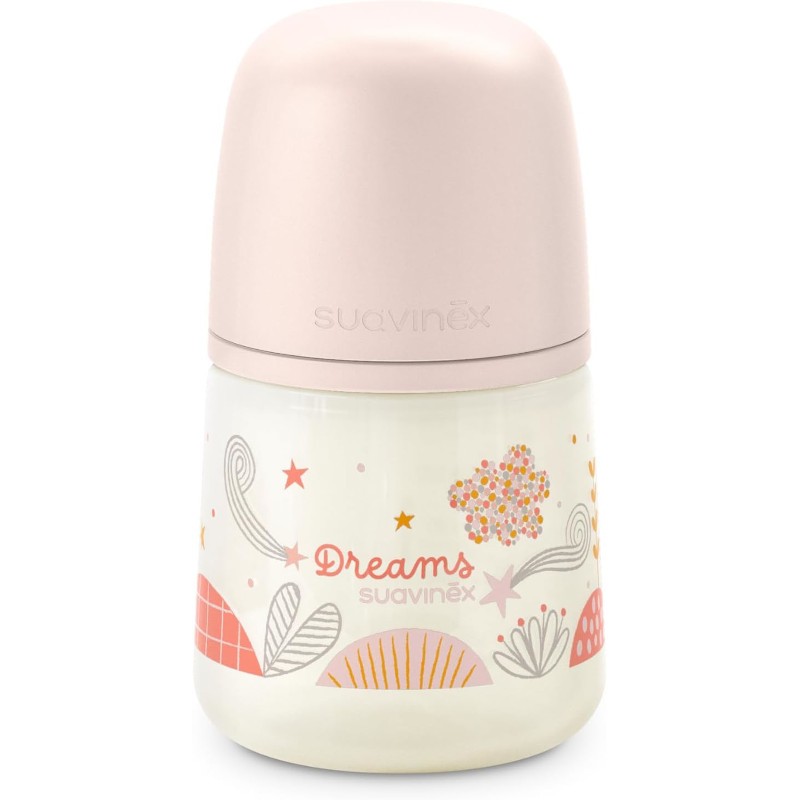 SUAVINEX Biberão 150ml Tetina Fisiológica SX Pro Fluxo Lento (S) - Dreams Rosa