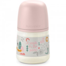SUAVINEX Babyflasche 150ml Physiologischer Sauger SX Pro Slow Flow (S) - Pink Forest