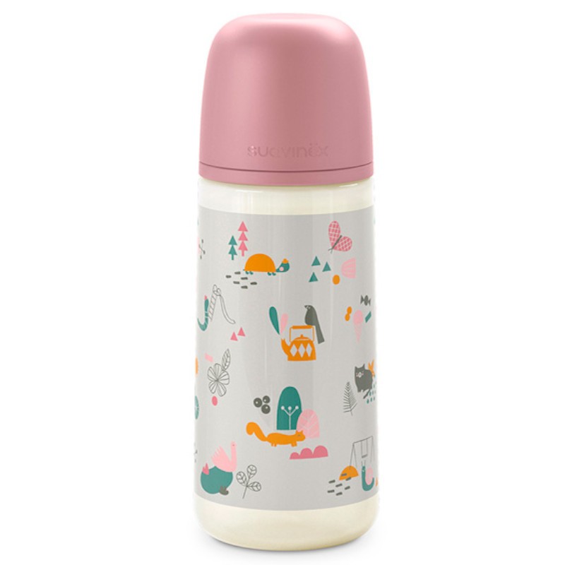 SUAVINEX Classic Baby Bottle 360ml T2L (Walk Pink)
