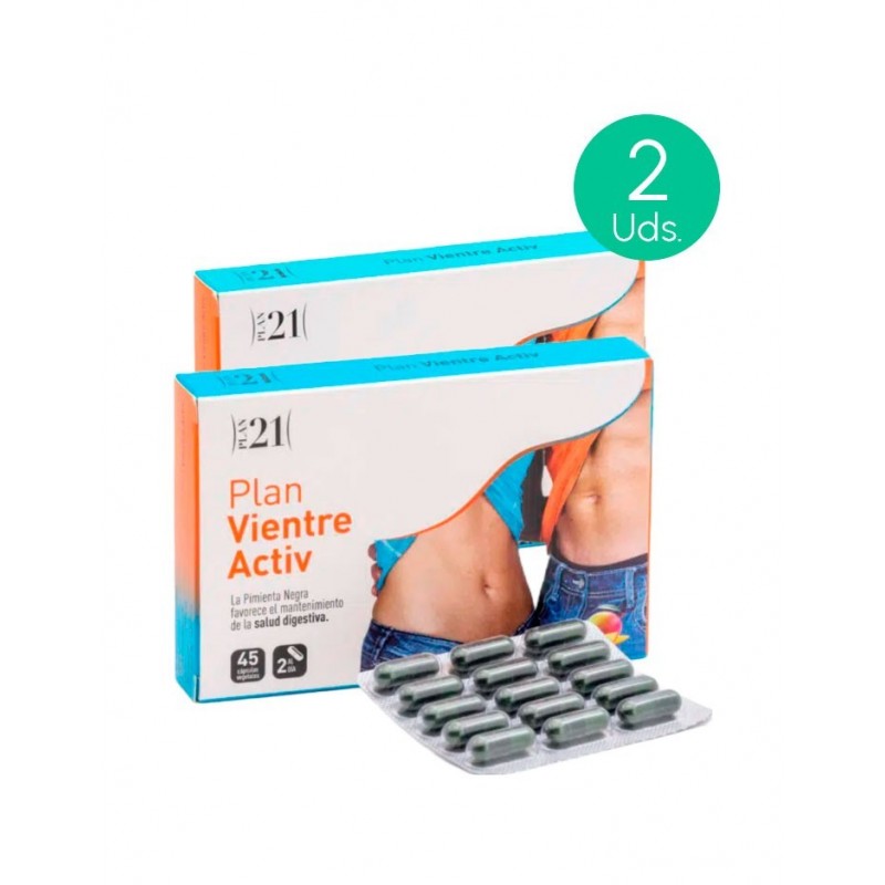 Pack 2 Plameca Plan Belly Activ 45 Gemüsekapseln