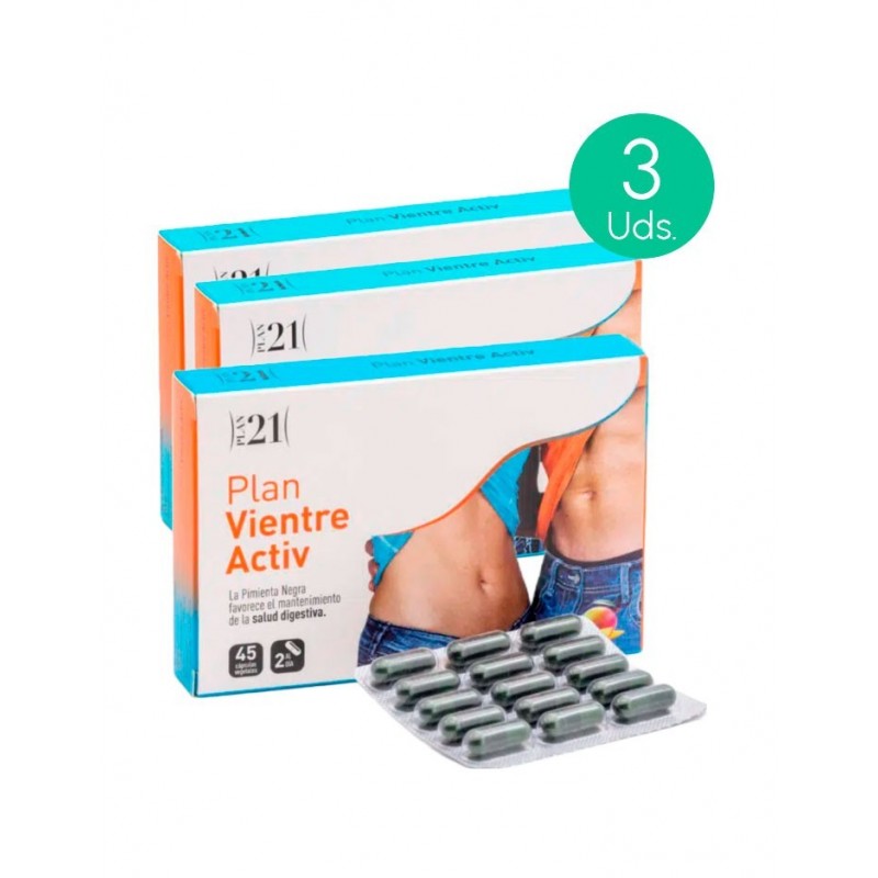 Pack 3 Plameca Plan Vientre Activ 45 capsulas vegetales Pack 3 Plameca Plan Vientre Activ 45 capsulas vegetales