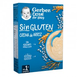 GERBER Porridge di crema di riso senza glutine +6 mesi 250g