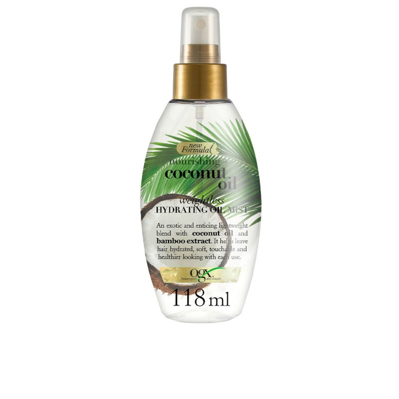 Ogx Olio di cocco idratante Nebbia di olio per capelli 118 ml
