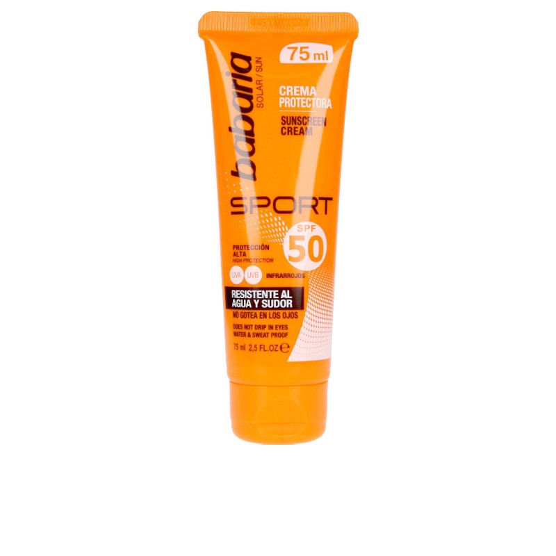 Babaria Solar Sport Crème Solaire Hydrofuge Spf50 75 ml 【ACHETER EN LIGNE】