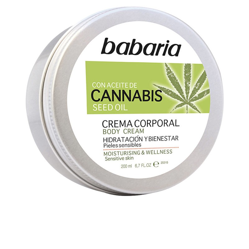 Babaria Cannabis Feuchtigkeitsspendende und wohltuende Körpercreme 200 ml