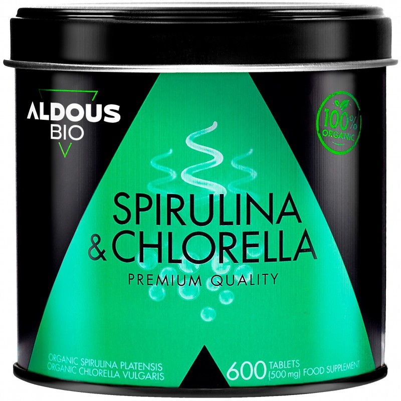 Aldous Spirulina and Organic Chlorella 1500 mg