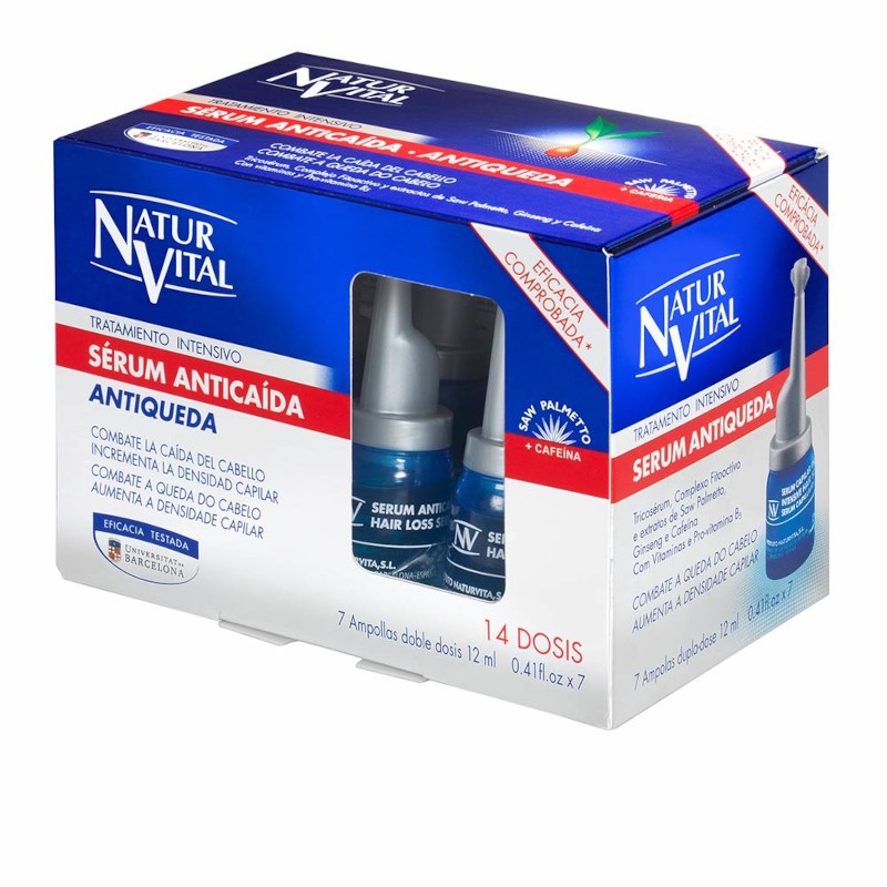 Natur Vital Sérum Anti-Chute Traitement Intensif 7 Ampoules X 12 ml