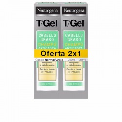 Neutrogena T/Gel Shampoing Antipelliculaire Normal-Gras Lot 2 X 250 ml