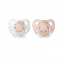 SUAVINEX Sucette Anatomique en Latex 0-6 mois 2 unités (Rose)