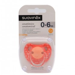 SUAVINEX Sucette Anatomique en Latex 0-6 mois 1 unité (Rose)