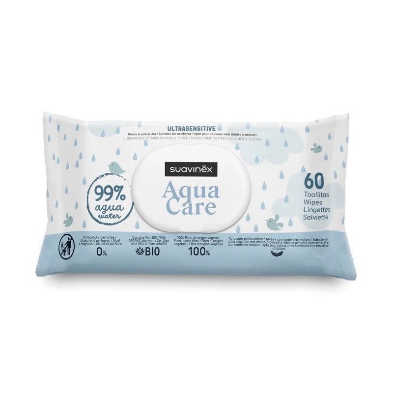 Suavinex Toallitas Aqua Care Pack Ahorro 60 unidades