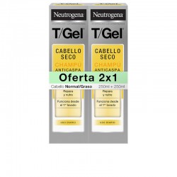 Neutrogena T/Gel Normal-Dry Anti-Dandruff Shampoo Lot 2 X 250 ml