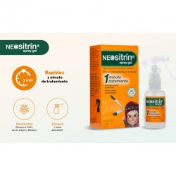 Neositrin Antipiojos Spray Gel Líquido, 60 ml