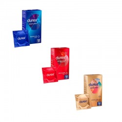 DUREX Pack Preservativos Natural + Sensitivo Suave + Real Feel