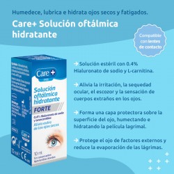 CARE+ Forte Soluzione Oftalmica Idratante 0,4% Acido Ialuronico 10ml