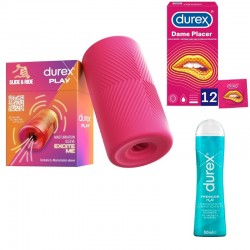 DUREX Pack Masturbator + Gleitmittel mit Kühleffekt + Gib mir Vergnügen