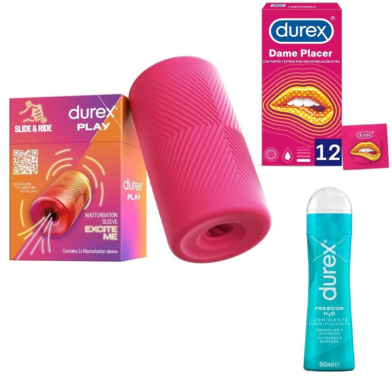 DUREX Pack Masturbator + Cooling Effect Lubricant + Give Me Pleasure