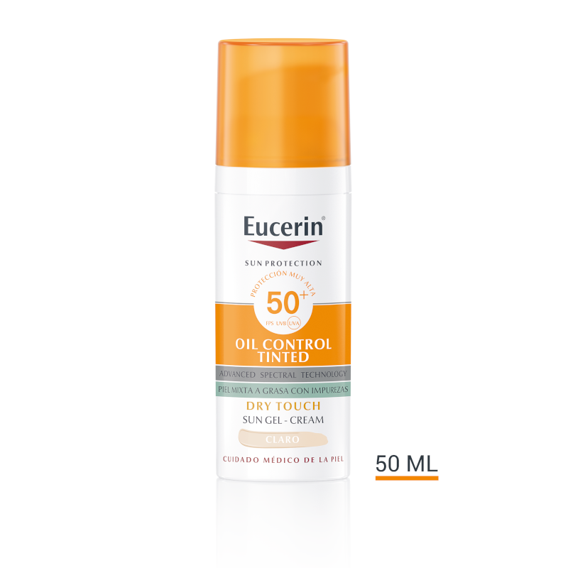 EUCERIN Face Oil Control Gel Crème Toucher Sec SPF50+ Teinté Clair