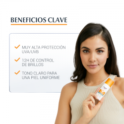 EUCERIN Face Oil Control Gel Crème Toucher Sec SPF50+ Teinté Clair