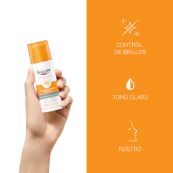EUCERIN Face Oil Control Gel Crème Toucher Sec SPF50+ Teinté Clair