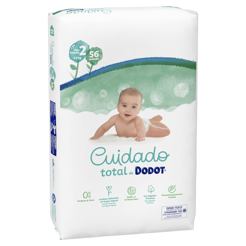 DODOT Couches Total Care Taille 2 (4-8kg) 56 unités DODOT Couches Total Care Taille 2 (4-8kg) 56 unités