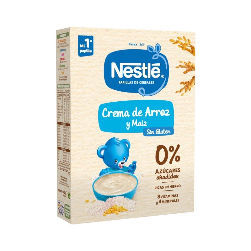 NESTLÉ Porridge Sans Gluten Crème de Riz et Maïs 240g NESTLÉ Porridge Sans Gluten Crème de Riz et Maïs 240g
