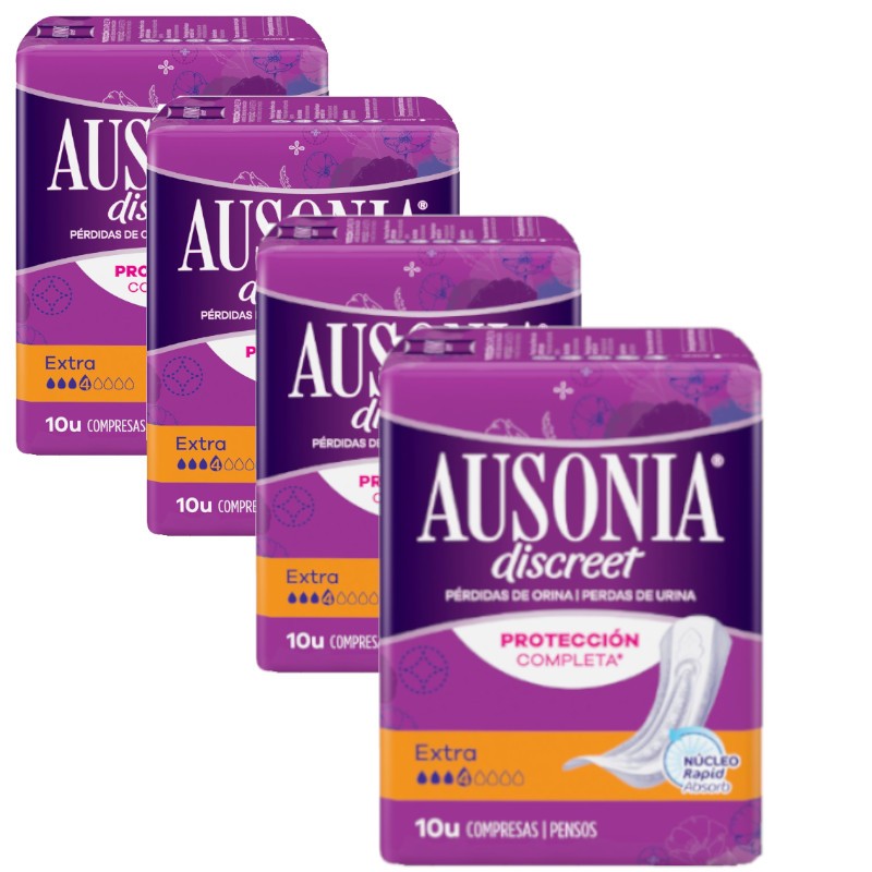 AUSONIA Discreet Extra Compresa Pack 4x10 Unidades